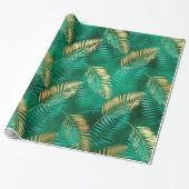 LUXE GREEN TROPICAL WRAPPING PAPER GIFT WRAP GESCHENKPAPIER (Ungerollt)