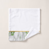 LUXE GREEN WHIRLMARBLE GOLD BADEZIMMER TOWEL SET (Waschlappen)