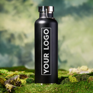 Luxe großes Logo Schwarz Trinkflasche