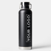 Luxe großes Logo Schwarz Trinkflasche (Rückseite)