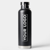 Luxe großes Logo Schwarz Trinkflasche (links)