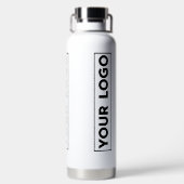 Luxe großes Logo Weiß Trinkflasche (Rückseite)