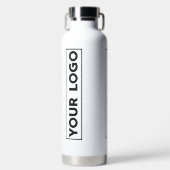 Luxe großes Logo Weiß Trinkflasche (Vorderseite)