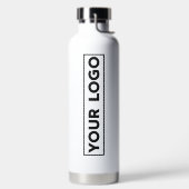 Luxe großes Logo Weiß Trinkflasche (links)