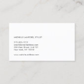 LUXE HAIR SALON SCISSORS B&W Business Card Visitenkarte (Rückseite)