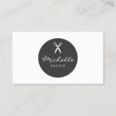 LUXE HAIR SALON SCISSORS B&W Business Card Visitenkarte (Vorderseite)