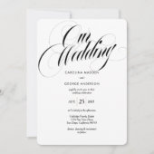 Luxe Headline Hochzeitseinladung Einladung (Vorderseite)