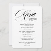 Luxe Headline Menu Wedding Ankündigung (Vorderseite)