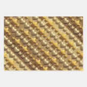 Luxe Hearts Stars Gold Glitzer Wrapping Paper Geschenkpapier Set (Vorderseite 2)