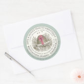 Luxe Heel Balm Label Peppermint mit Skep und Bow Runder Aufkleber (Umschlag)