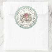 Luxe Heel Balm Label Peppermint mit Skep und Bow Runder Aufkleber (Tasche)