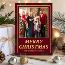 Luxe Heritage Tartan Plaid Family Photo christmas