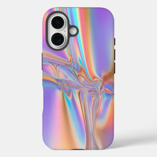 Luxe Holographic Iridescent iPhone 16 Fall Case-Mate iPhone Hülle (Rückseite)