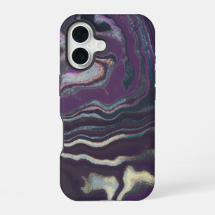 Luxe Holographic Iridescent Marble Wirbel iPhone 16 Hülle