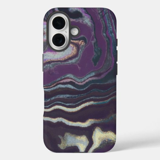 Luxe Holographic Iridescent Marble Wirbel iPhone Case-Mate iPhone Hülle (Rückseite)