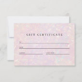 Luxe Holographic QR Code Geschenkgutschein (Vorderseite)