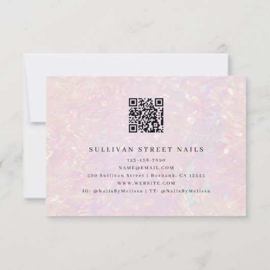 Luxe Holographic QR Code Geschenkgutschein (Rückseite)