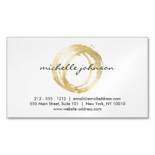 Luxe Imitat-Gold gemalter Kreis-Designer Magnetische Visitenkarte