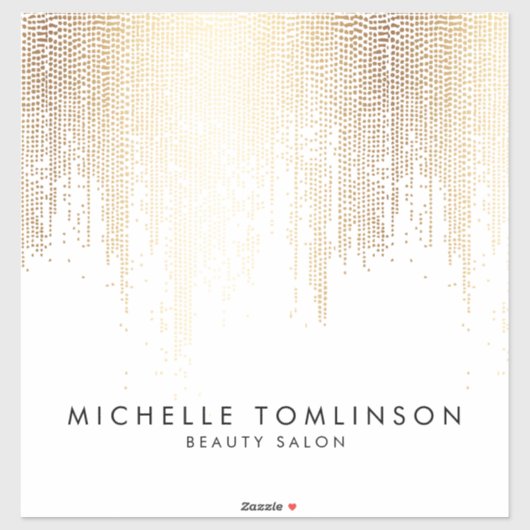 Luxe Imitate Gold Confetti Rain Beauty Salon Aufkleber (Blatt)