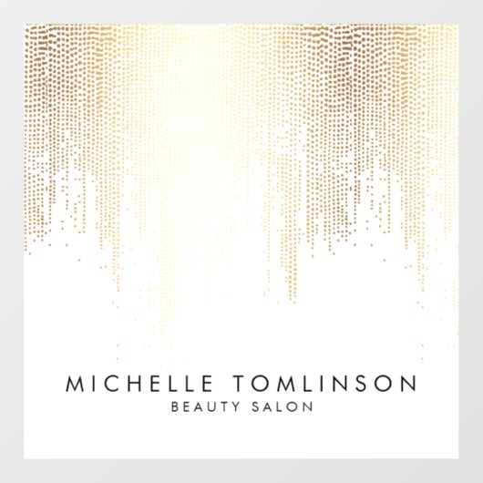 Luxe Imitate Gold Confetti Rain Beauty Salon Fensteraufkleber (Blatt)