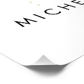 Luxe Imitate Gold Confetti Rain Beauty Salon Poster (Ecke)