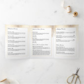 Luxe Imitate Gold Confetti Rain Muster Broschüre (Innenseite)