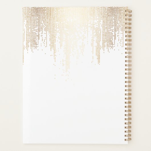 Luxe Imitate Gold Confetti Rain Termin Buch Planer (Rückseite)