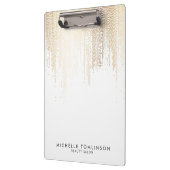 Luxe Imitate Gold Confetti Regenmuster Klemmbrett (Links)