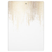 Luxe Imitate Gold Confetti Regenmuster Klemmbrett (Rückseite)