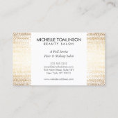 Luxe Imitate Gold Confetti Regenmuster Visitenkarte (Rückseite)