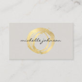 Luxe Imitate Gold lackierte Circle Designer Logo a Visitenkarte (Vorderseite)