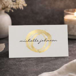 Luxe Imitate Gold lackierte Circle Designer Logo a Visitenkarte