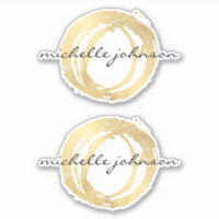 Luxe Imitate Gold lackierte Circle Designer Logo