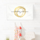 Luxe Imitate Gold lackierte Circle Designer Logo Banner (Insitu)