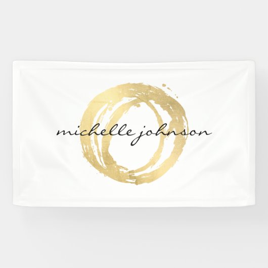 Luxe Imitate Gold lackierte Circle Designer Logo Banner (Horizontal)
