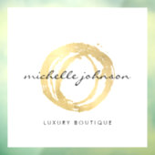 Luxe Imitate Gold lackierte Circle Designer Logo Fensteraufkleber (Blatt 3)