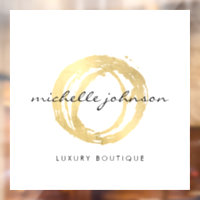 Luxe Imitate Gold lackierte Circle Designer Logo