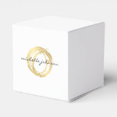Luxe Imitate Gold lackierte Circle Designer Logo Geschenkschachtel (Rückseite)
