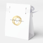 Luxe Imitate Gold lackierte Circle Designer Logo Geschenkschachtel (Rückseite)