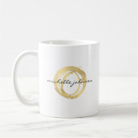 Luxe Imitate Gold lackierte Circle Designer Logo