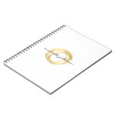 Luxe Imitate Gold lackierte Circle Designer Logo Notizblock (Linke Seite)