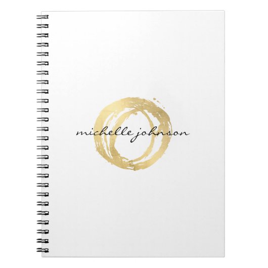 Luxe Imitate Gold lackierte Circle Designer Logo Notizblock (Vorderseite)
