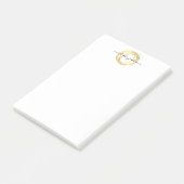 Luxe Imitate Gold lackierte Circle Designer Logo Post-it Klebezettel (angewinkelt)