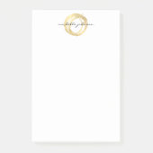 Luxe Imitate Gold lackierte Circle Designer Logo Post-it Klebezettel (Vorderseite)