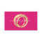 Luxe Imitate Gold lackierte Circle Designer Logo R