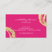 Luxe Imitate Gold lackierte Circle Designer Logo R Visitenkarte (Rückseite)