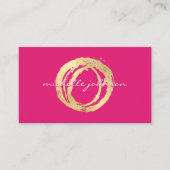 Luxe Imitate Gold lackierte Circle Designer Logo R Visitenkarte (Vorderseite)