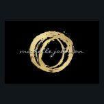 Luxe Imitate Gold lackierte Circle Designer Logo S Poster<br><div class="desc">Ein Bio gemalter Kreis in Imitaten aus metallischem Gold wird zu einem luxuriösen Logo auf diesem Designer-Poster oder zum Download-Logo mit dem Zusatz Ihres Namens oder Firmennamens in einer schicken Typenbehandlung. Steigen Sie mit diesem modernen Design in Ihre Marke ein und lassen Sie sich von der Masse abheben und einen...</div>