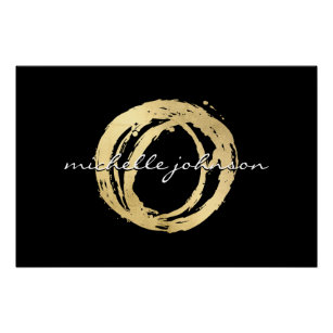 Luxe Imitate Gold lackierte Circle Designer Logo S Poster