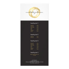 Luxe Imitate Gold lackierte Circle Designer Logo Werbekarte